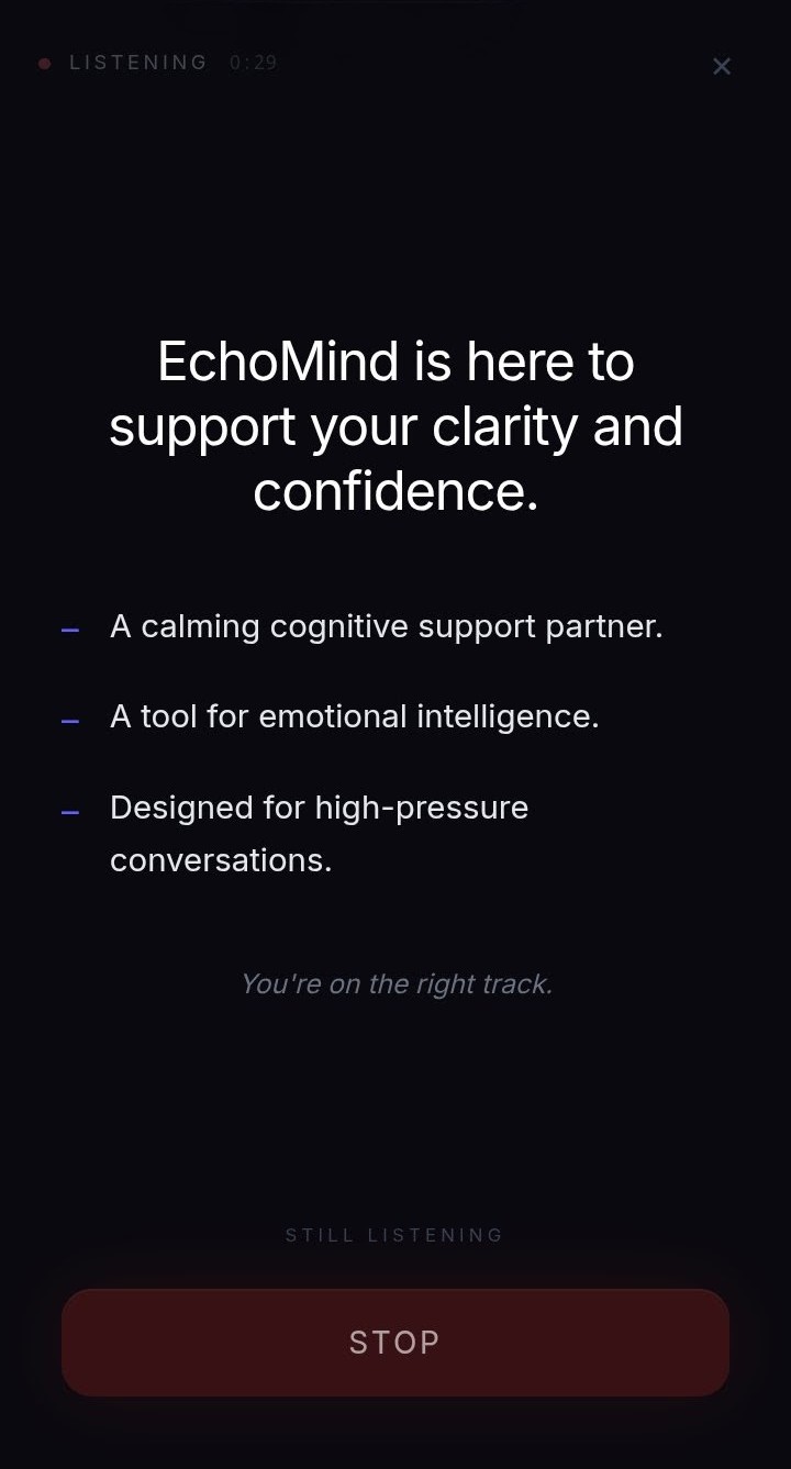 EchoMind active listening view